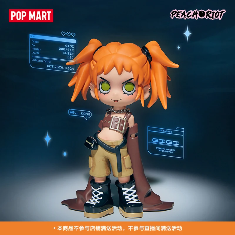 Caja ciega de la serie Pop Mart Lil Peach Riot, figura de juguete coleccionable, muñeca sorpresa de moda, regalo de Navidad para novia Bestie para niños