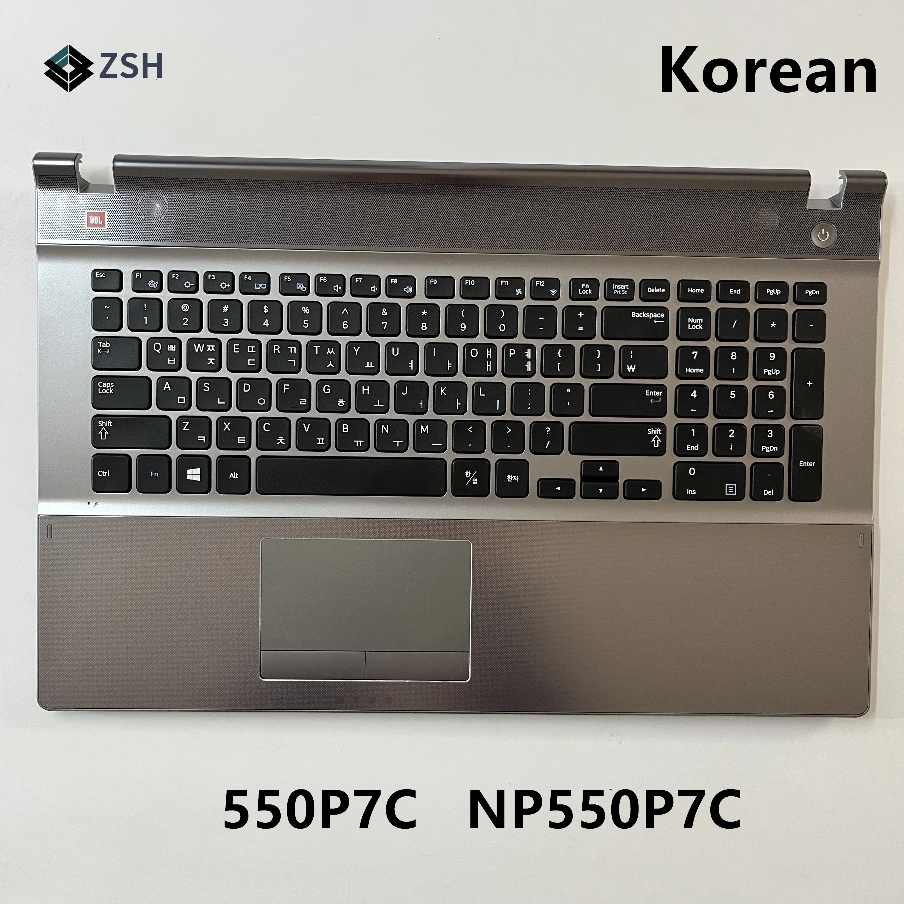 New KR Korean laptop keyboard with touchpad palmrest for Samsung Series 5 SAMSUNG NP550P7C 550P7C Laptop keyboard C cover