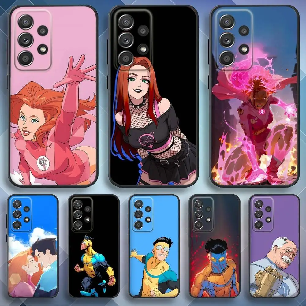 

Cartoon I-Invincible Phone Case For Samsung S25,S24,S21,S22,S23,S30,Ultra,S20,Plus,Fe,Lite,Note,10,9,5G Black Cover
