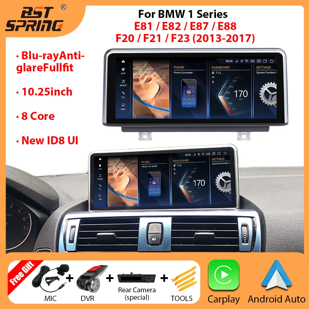 

10,25 дюймовый Android Carplay для BMW 1 серии E81 E82 E87 E88 2007-2012 Автомобильный мультимедийный стерео экран