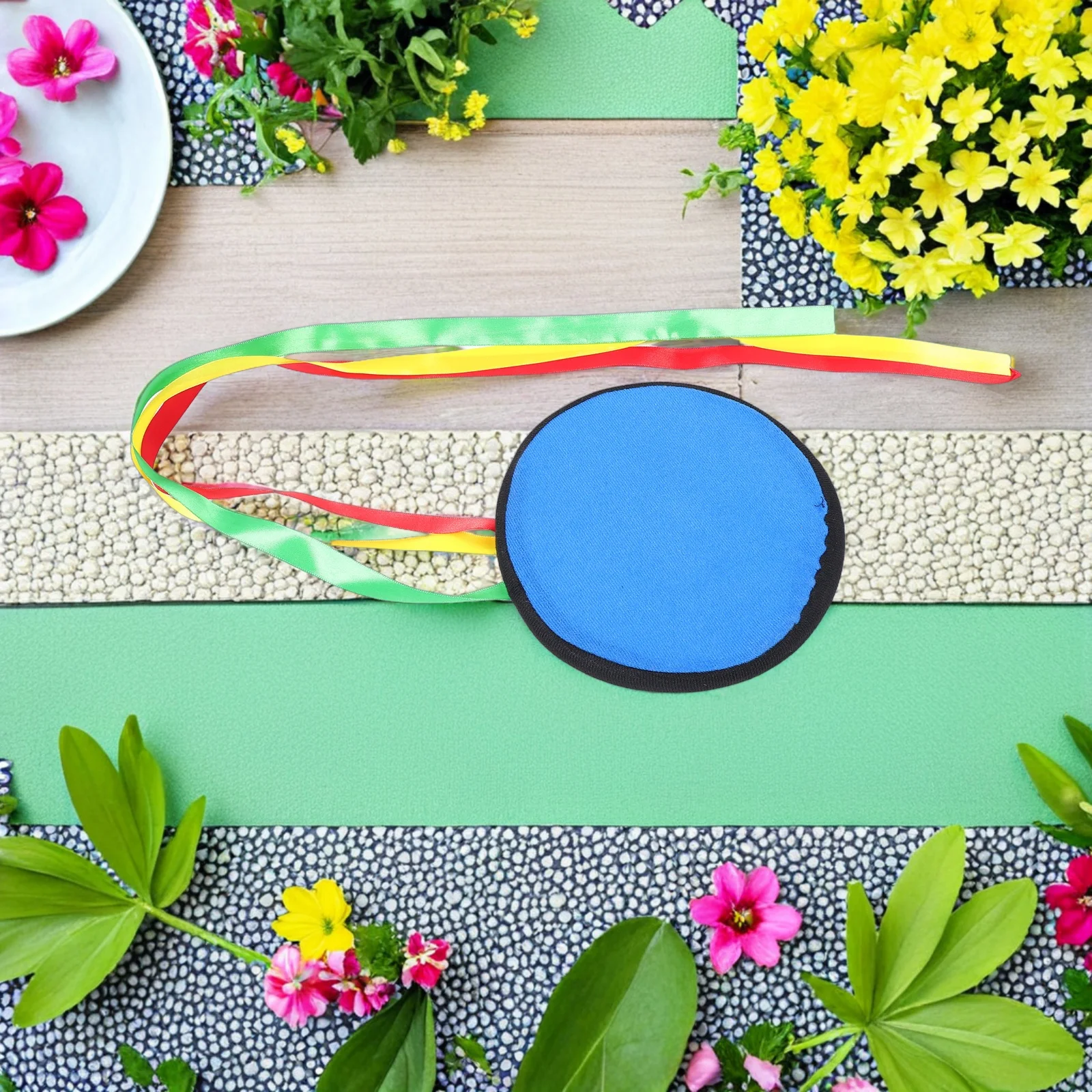 

2pcs Sponge Flying Disc Kids Outdoor Throwing Colorful Ribbons For Family Beach Park Lightweight Tossing Disc For Children