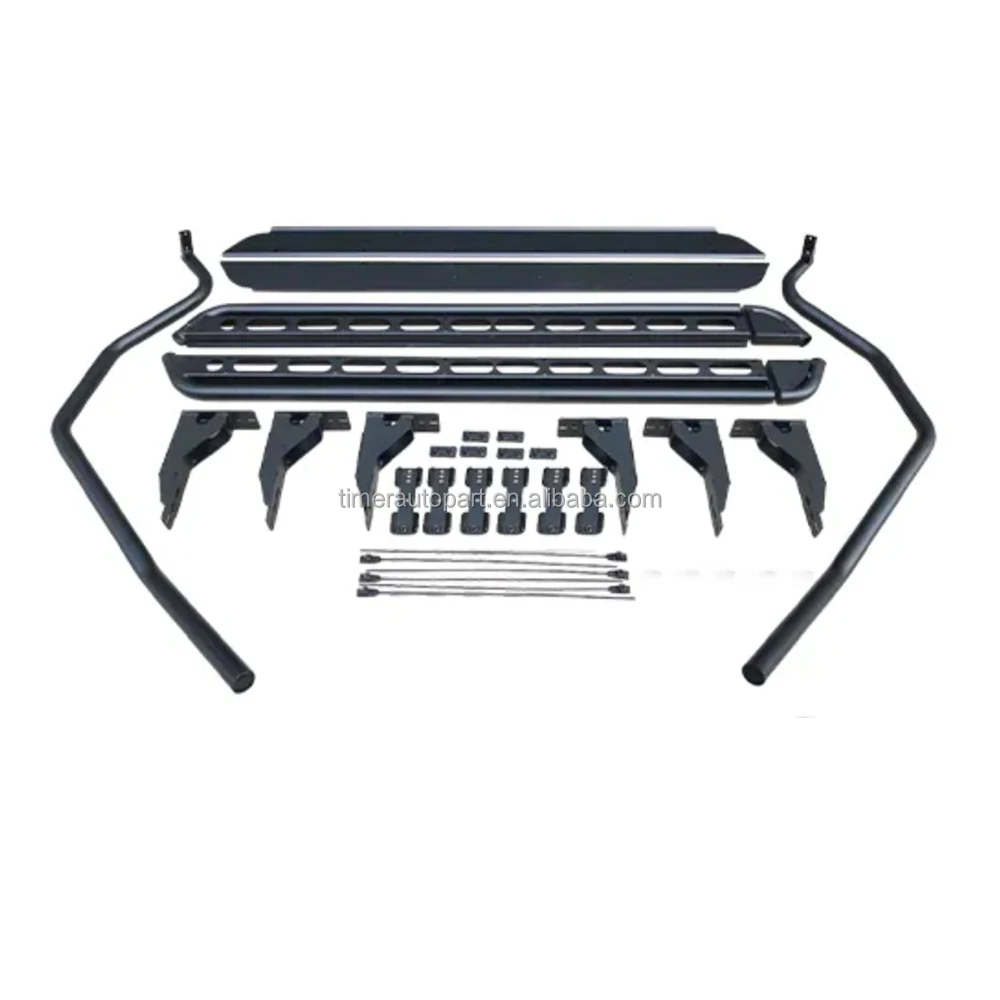 

Hot selling:Popular Steel Guardrail Metal Hanger Bar LC100 LX470 Compatible Pickup Trucks Step Rails Foot Running Boards Buffer