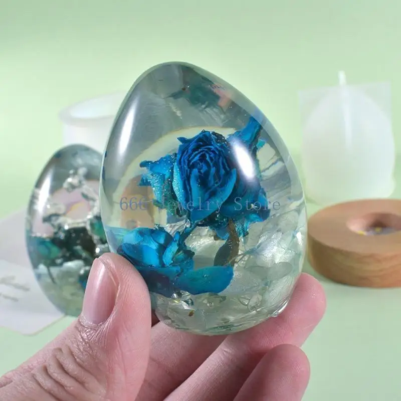F2TD Egg Lamp Mold with USB Power Supply Base Bracket Suitable for Diy Table Art