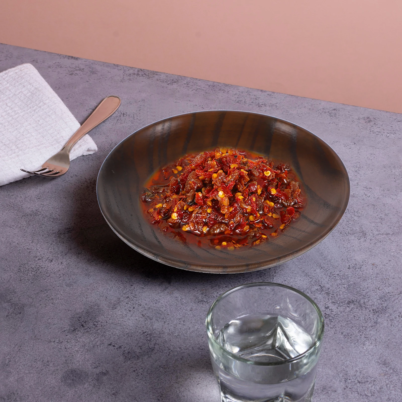 Plato de salsa de madera, tazón de condimentos redondo pequeño para el hogar, restaurante, Hotel, plato de inmersión, salsa de soja, aderezo para ensalada, jengibre y ajo, 1 ud.