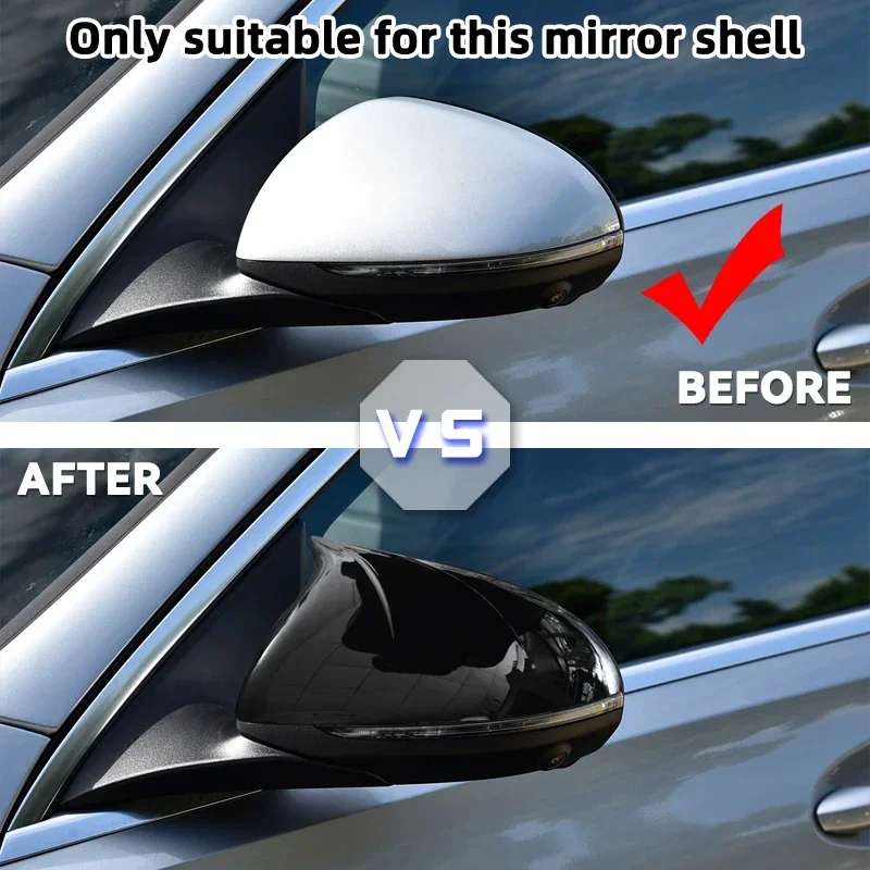 لمرسيدس بنز C الفئة W206 2022 2023 2024 2025 أسود الكربون نظرة مرآة الرؤية الخلفية غطاء الملحقات