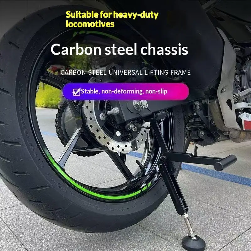 Heavy Duty Foldable Single Swingarm Motorcycle Paddock Stand Bracket for Chain Cleaning Repair Professional Workshop Use