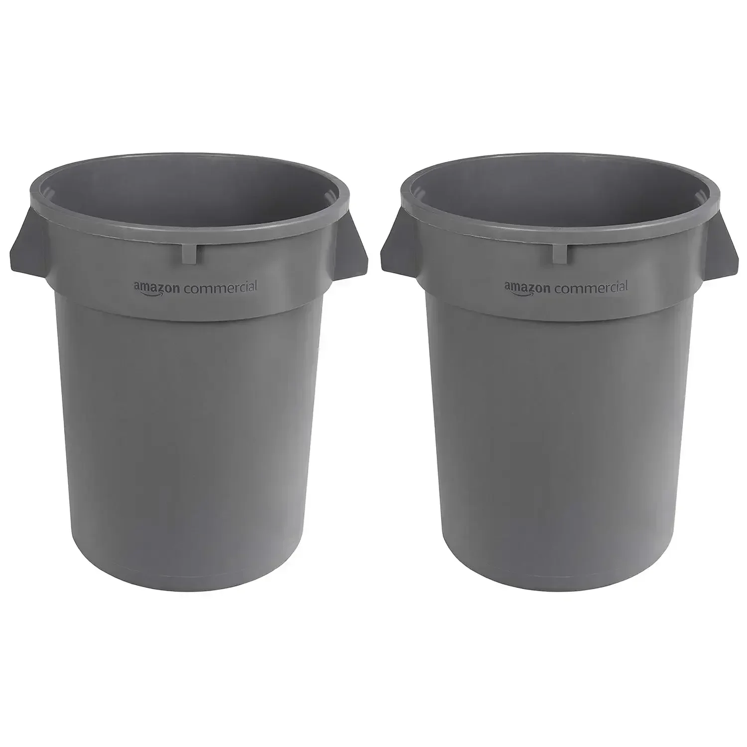 

Commercial - Heavy Duty Round Trash/Garbage Can, Grey, 32 gallon (Pack of 2)