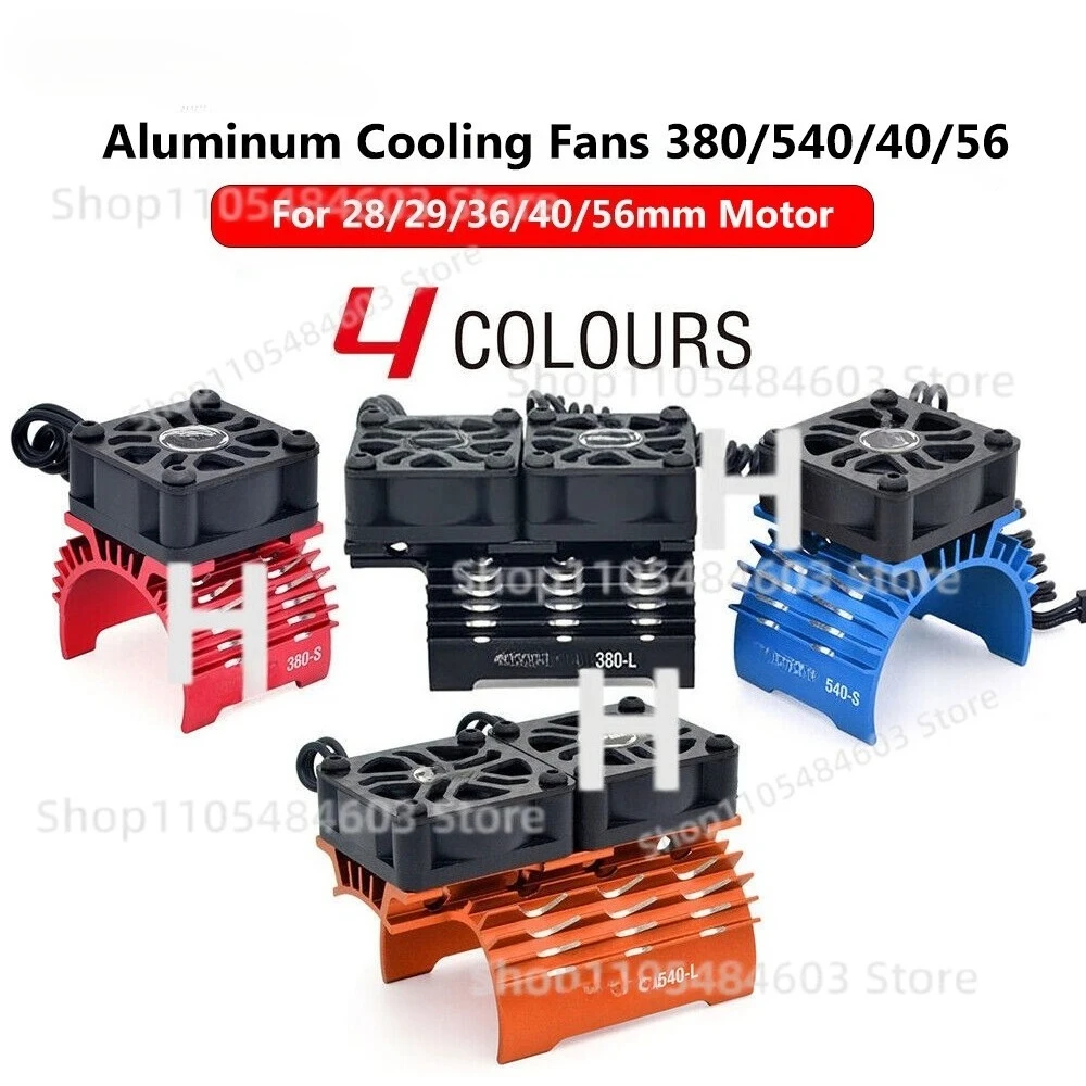 FOR SURPASS RC Motor Cooling Fan Heatsink for 1/8 1/10 RC Car 380 540 40 56 Motor