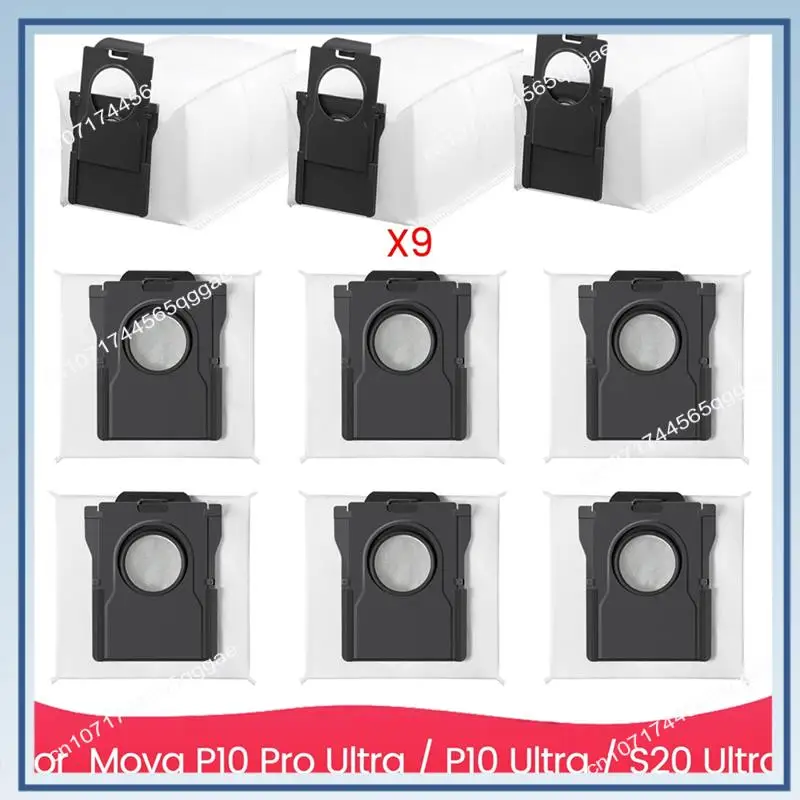 A67I استبدال أكياس الغبار ل Mova P10 Pro Ultra / P10 Ultra / S20 Ultra محطة فارغة ذاتية جهاز آلي لتنظيف الأتربة قطع الغيار