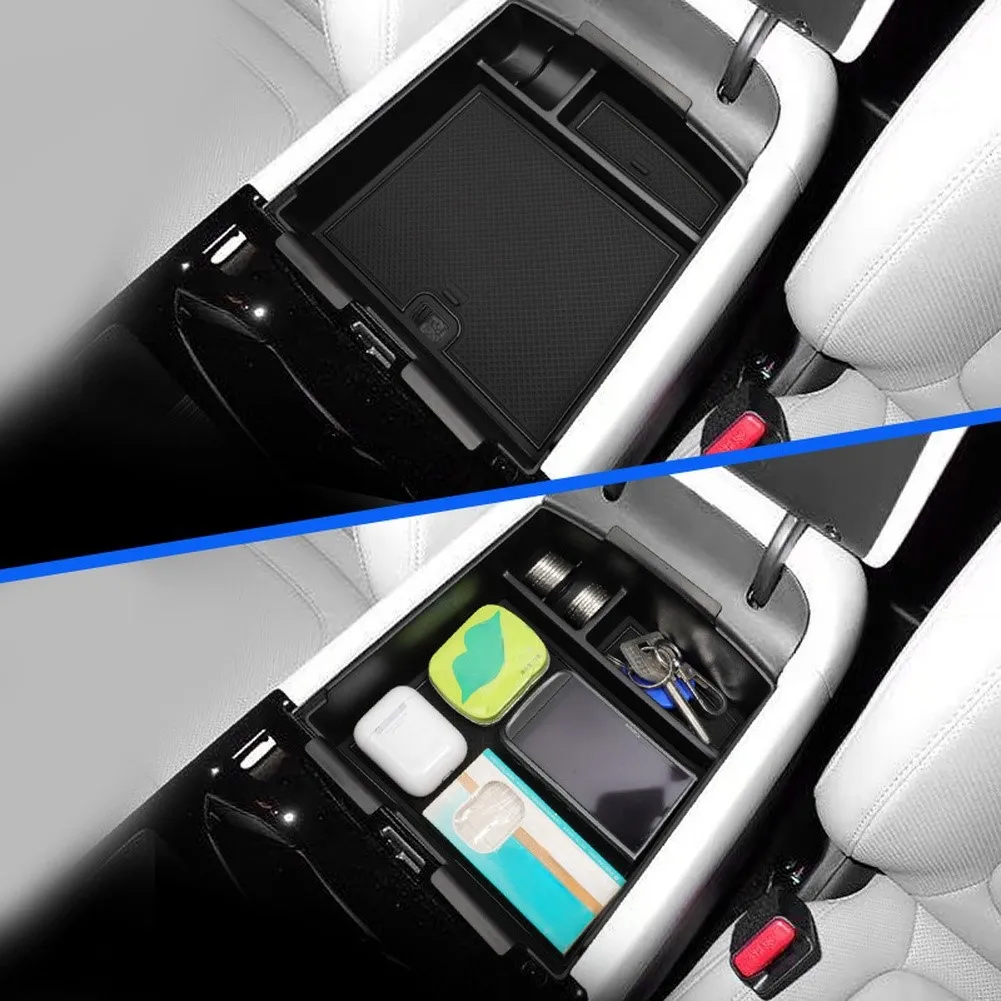 Car Armrest Storage Box For Hyundai For TUCSON 2025 ABS 19.3*17.6*6cm Car Organizer With Anti-Slip Base Waterproof Stress view 2