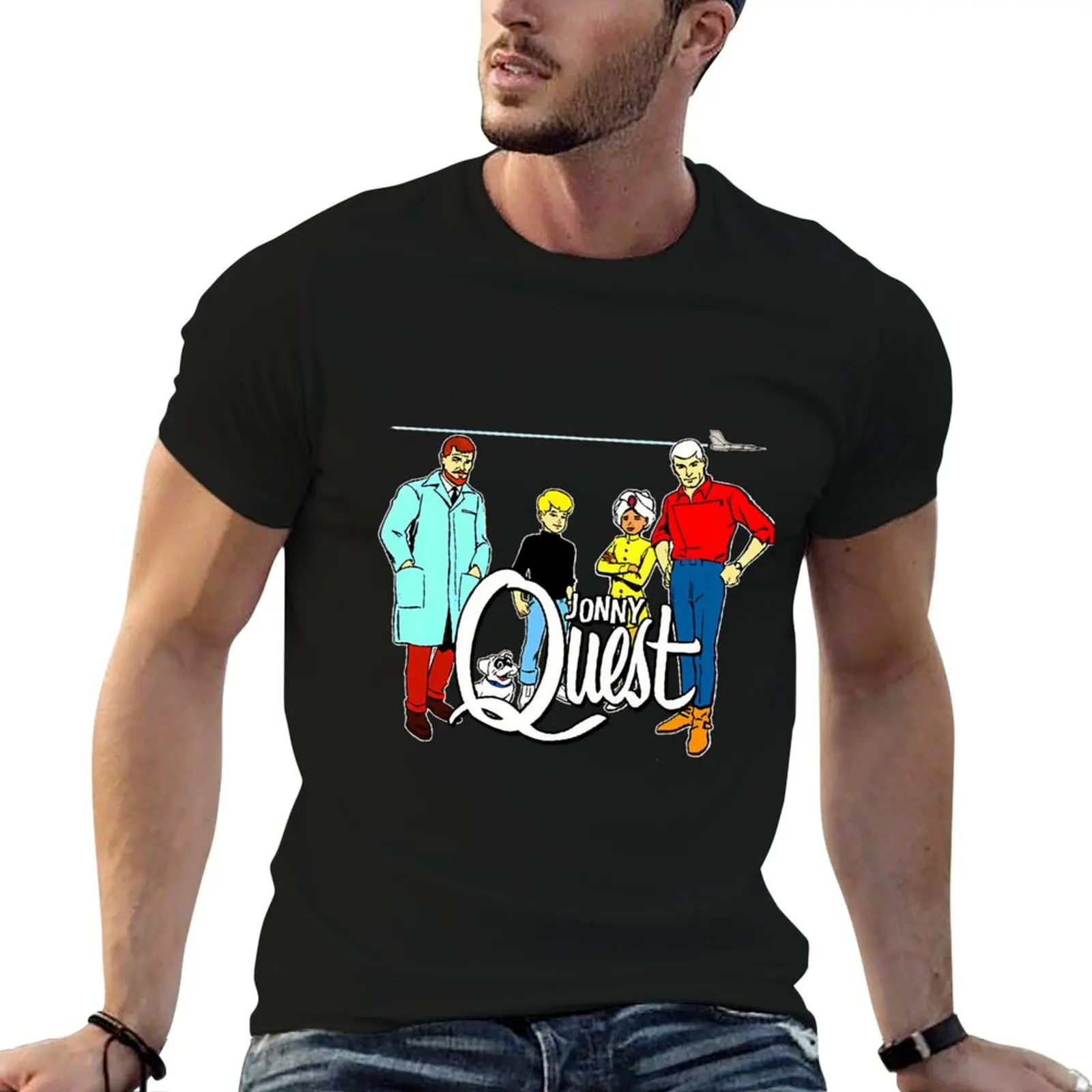 Jonny Quest, non-distressed T-Shirt Casual Simple Design Short Sleeve Shirt