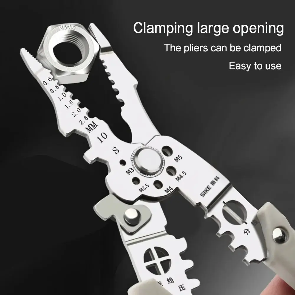 1Pcs Flat Wire Wire Stripper Foldable Adjustable Wire Stripping Pliers Wiring Pulling Multifunctional Cable Cutting Nippers