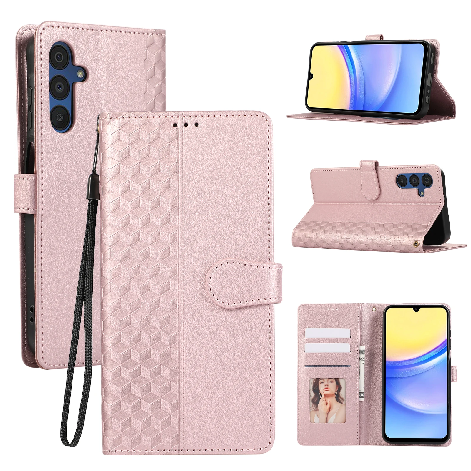 Business PU Leather Flip Wallet Mobile Phone Case Fit For Samsung Galaxy A72 A52 A52S A32 A42 A12 A21S A22 A51 A71 4G 54G case