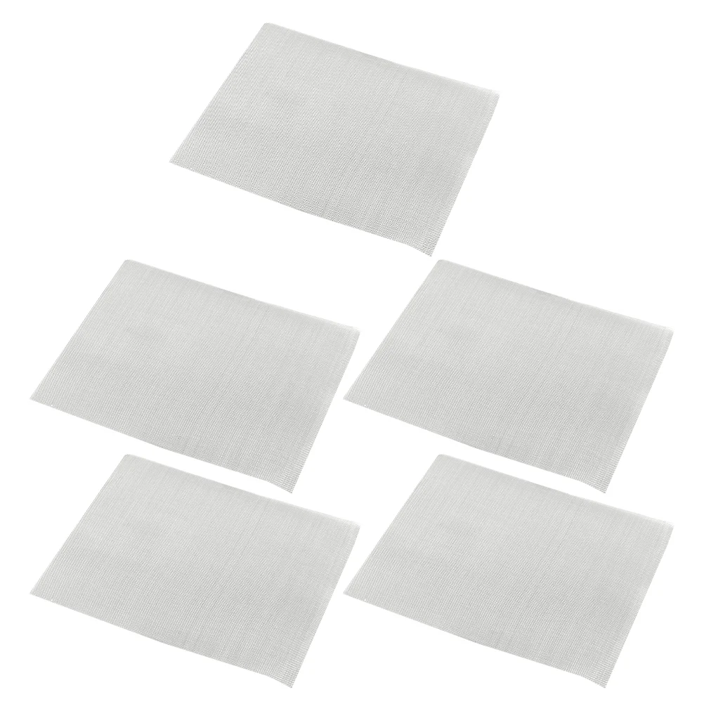 

5 Pcs Car Body Filler Repair Net Kit Metal Mesh Screen Wire Woven Light Grey Stainless Steel Welding