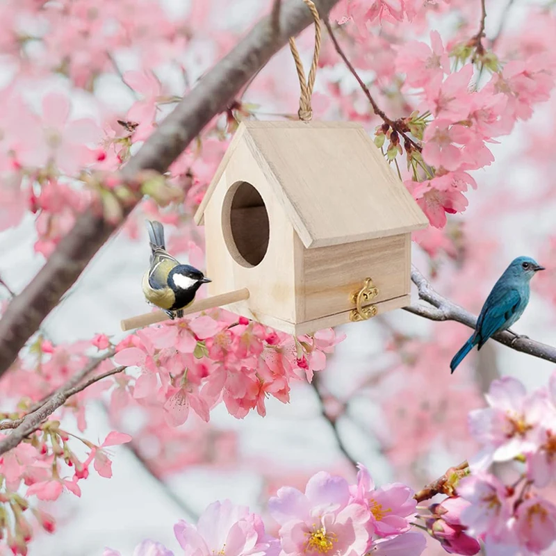 Nesting Box For Tits, Nesting Box Kit Robin, Bird House, Weatherproof For Hanging, Nesting Boxes For Birds Bird House