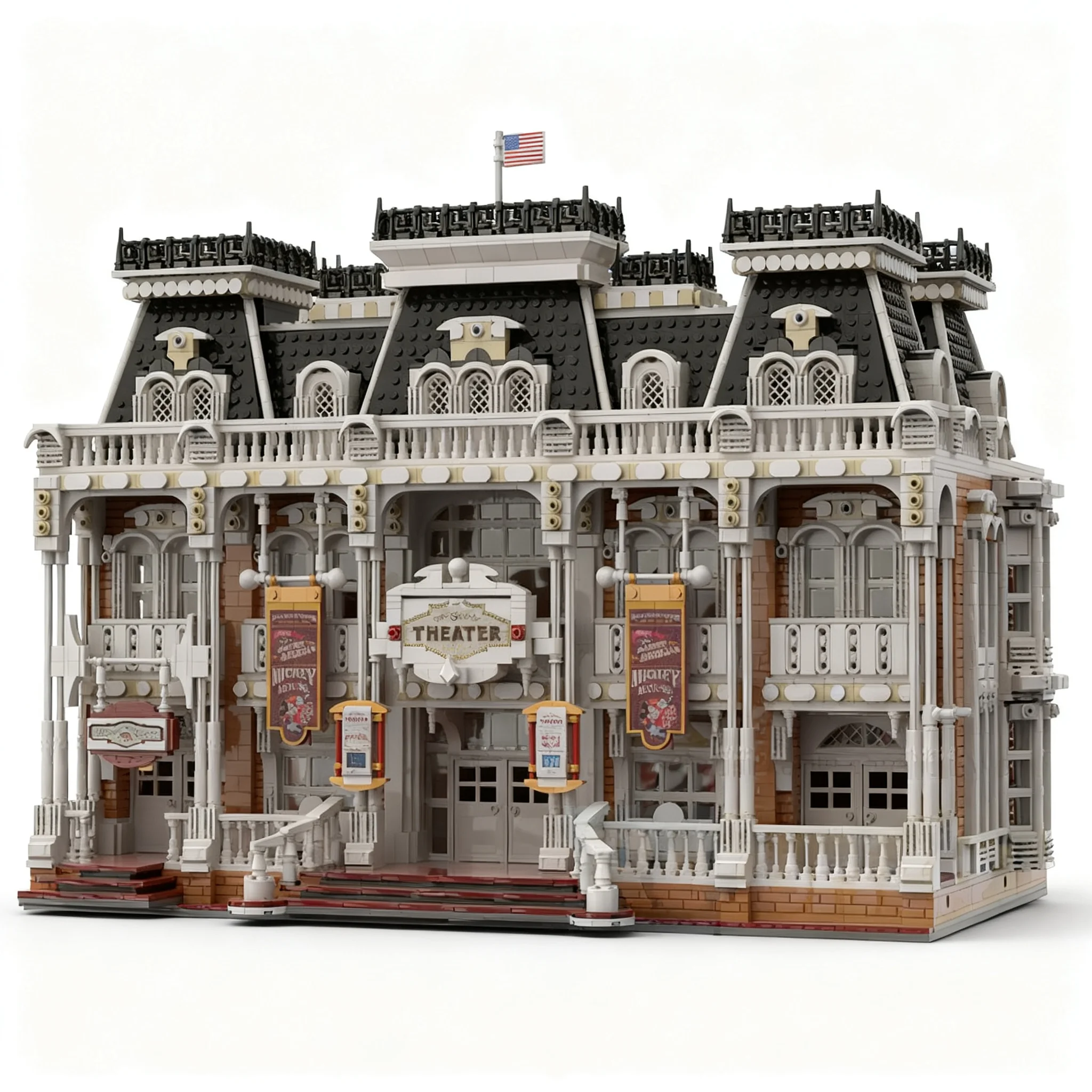 6610pcs MOC Magic Kingdom Town Square Theater Disnay Model Building Blocks Toys Education Display Assemble Craft Birthday DIY