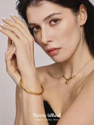Bracelet For Women Stainless Steel High Quality Gold Muilt Color Bangle Bracelets For Girls Simple Accessories Jewelry Luxury