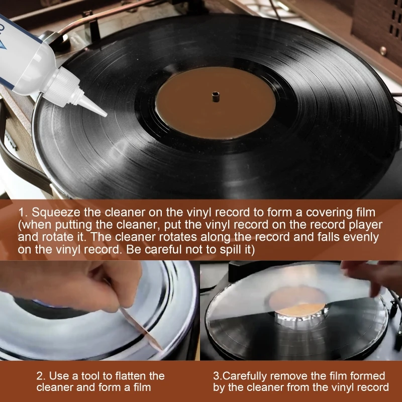 Detergente per dischi in vinile Detergente antistatico Liquido per pulizia dischi Facile da usare