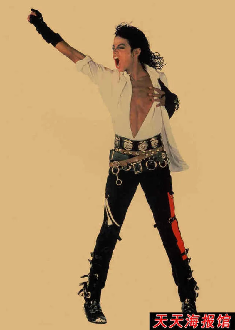 Hot Rock Singer Michael Jackson Series Poster Music Idol Character Creative Printing Kraft Paper Poster Room Wall Painting view 6