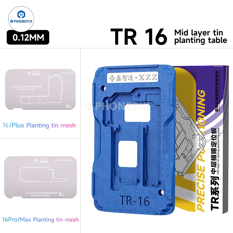 Placa base XZZ TR, placa de capa media, plataforma de estaño de planta, plantilla de Reballing 3D BGA para reparación de placa base IPhone X-16ProMax