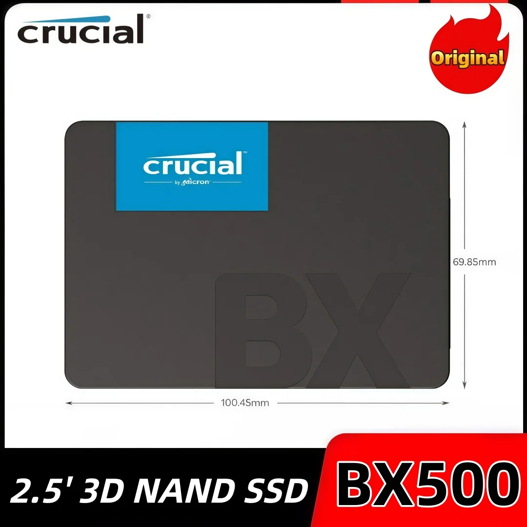 

Original Crucial BX500 2TB 1TB 500GB 2.5-inch 3D NAND Solid State Drive up to 560MB/s Internal Solid State Drive For Laptop