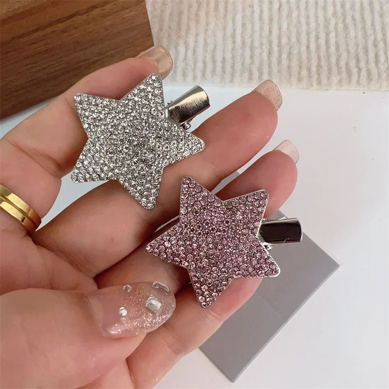 

Korean Charm Shiny Zircon Star Alligator Clips Girls Summer Sweet Cool Y2k Hairpin Trendy Hair Accessories for Women Headdress