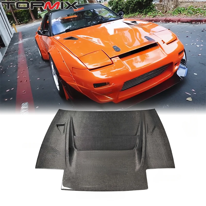 

For Nissan S13 180SX 200SX 240SX Real Carbon Fiber Engine Hood Bonnet