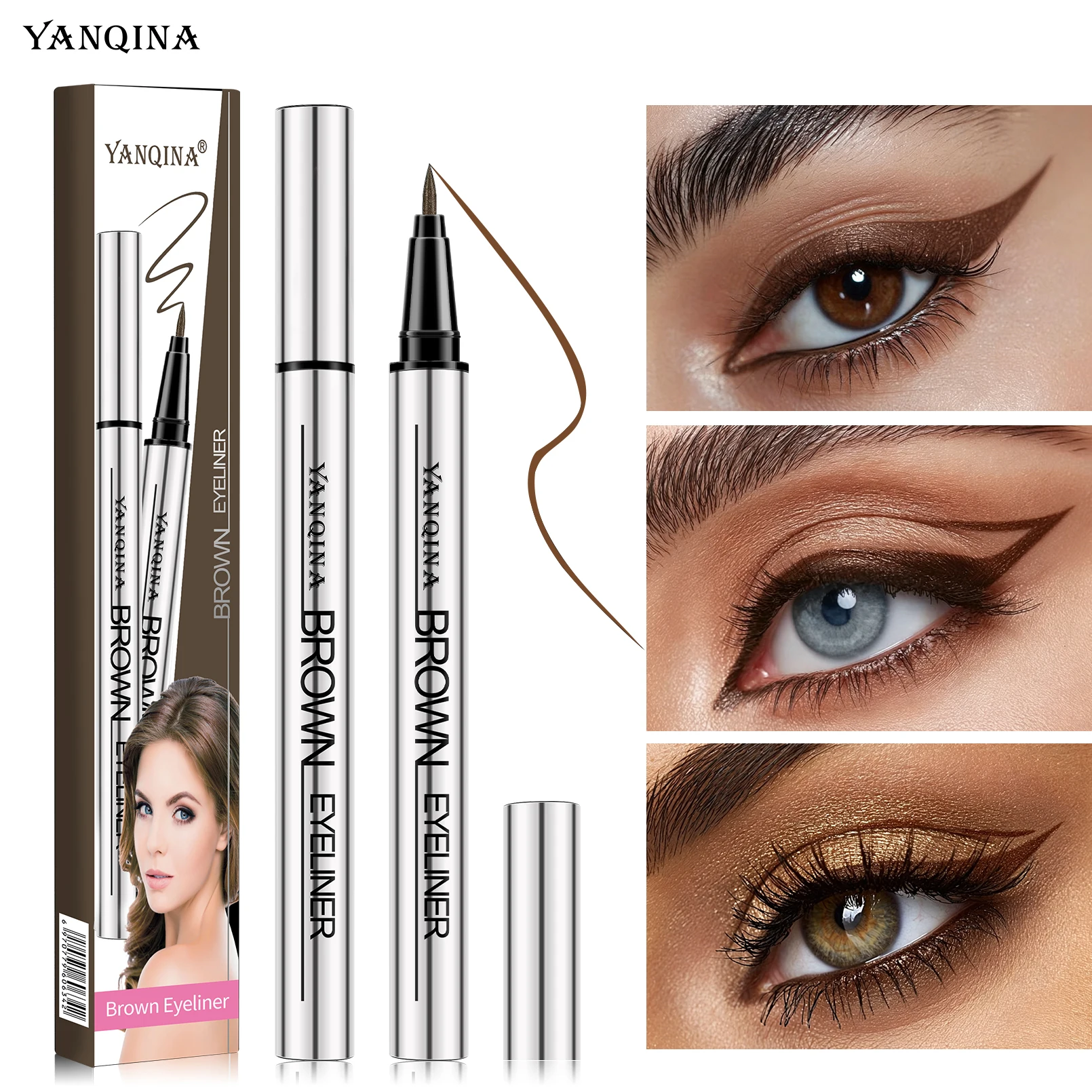 Waterproof Liquid Eyeliner Pencil Lasting Precision Black Eye Liner Pen Makeup Quick-Dry No Blooming Eyeliner Cosmetics Tools