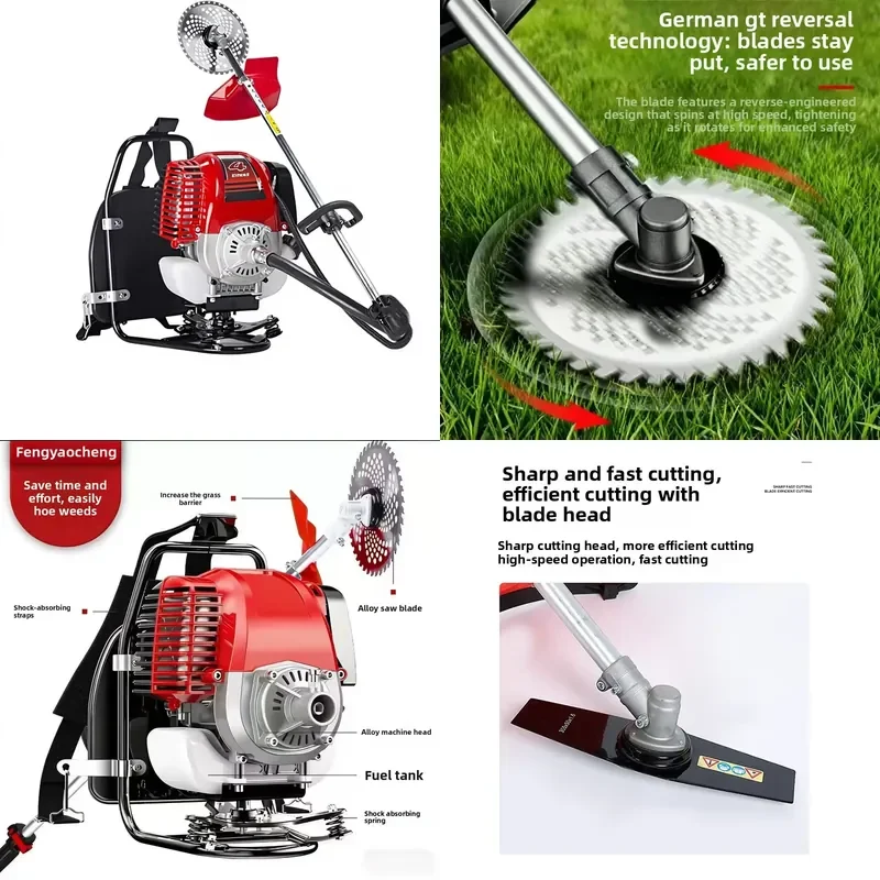 for  4-Stroke Backpack Petrol Lawn Mower Compact Multipurpose Household Agricultural Brush Cutter Model  139 Ultimate Tool