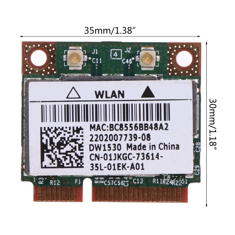 Bcm43228hm4l dw1530 2.4/ 5g mini pcie 2 band drahtlose karte für dell drops hip