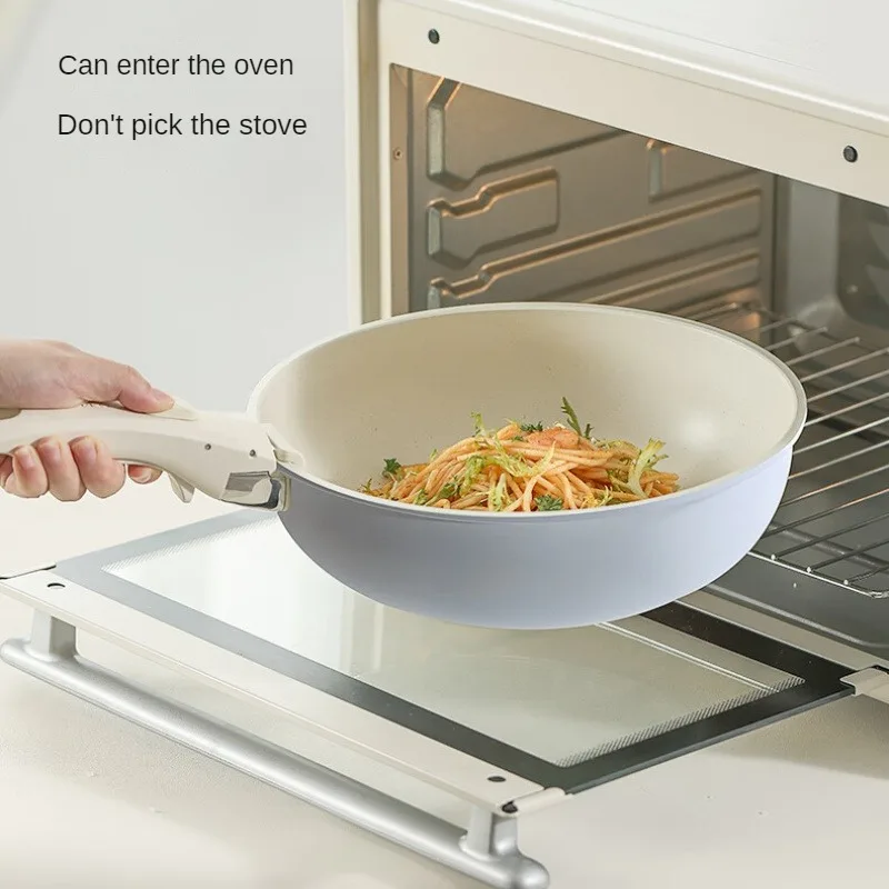 Приготовьте вкусные блюда с разноцветной антипригарной кухонной утварью в комплекте для газовой индукционной плиты со съемной ручкой