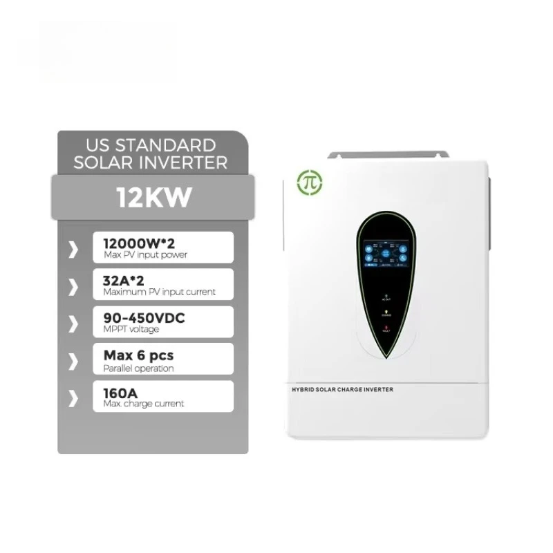 US Standard Split Phase Hybrid Solar Inverter, 10kW 12kW 110V 240V AC, Low Voltage Double MPPT Support Parallel