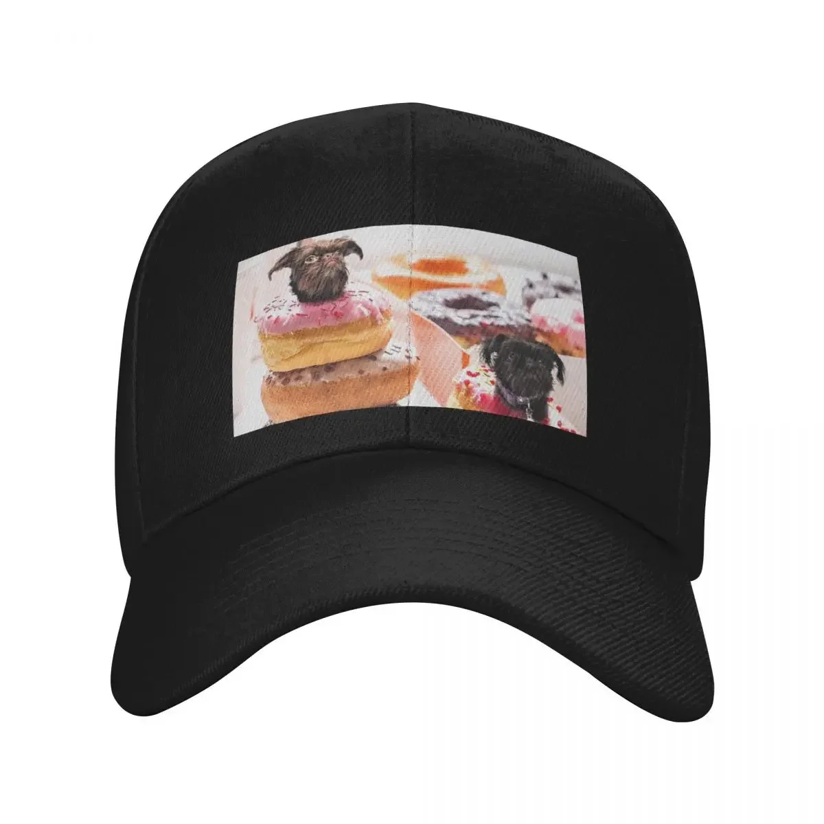 

Brussels Griffon in Donuts Baseball Cap designer cap Luxury man cap Designer Hat Elegant Women's Hats Men's