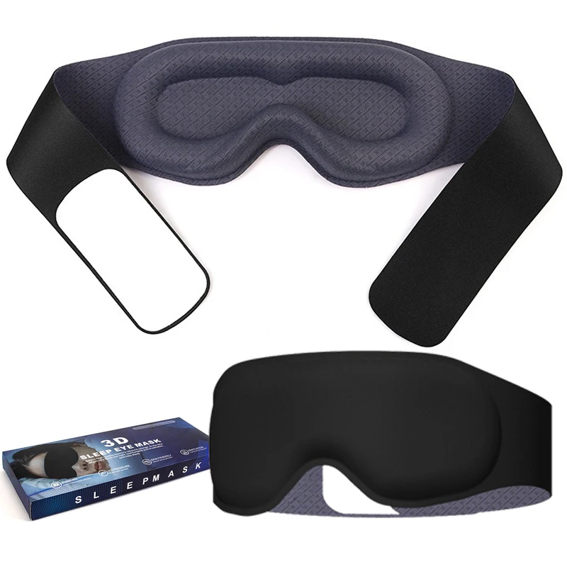 

3D sleep eye mask with 3D shading and nasal wing memory cotton gravity for nap time,Light Blocking,Eye mask for sleeping