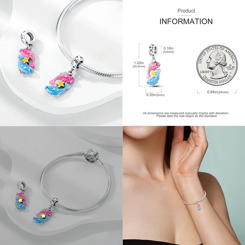 الأصلي 925 فضة سحر مضيئة زودياك علامات الخرز المعلقات للنساء صالح الأصلي سوار قلادة DIY هدية