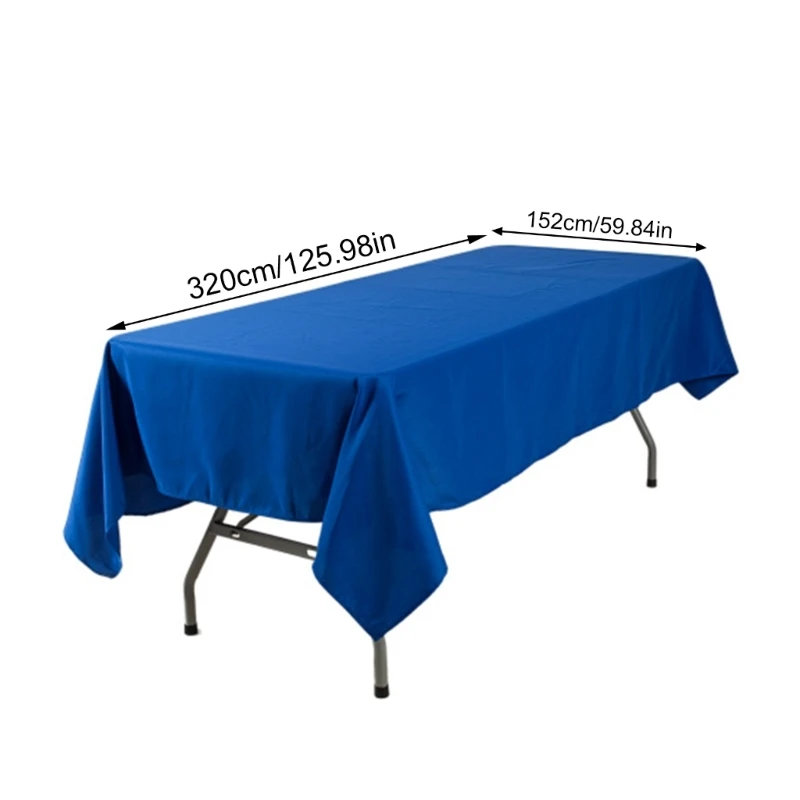 WrinkleFree Polyester Tablecloth In Blue Elegant Rectangular Design Table Cover For Camping Weddings And Home Decors