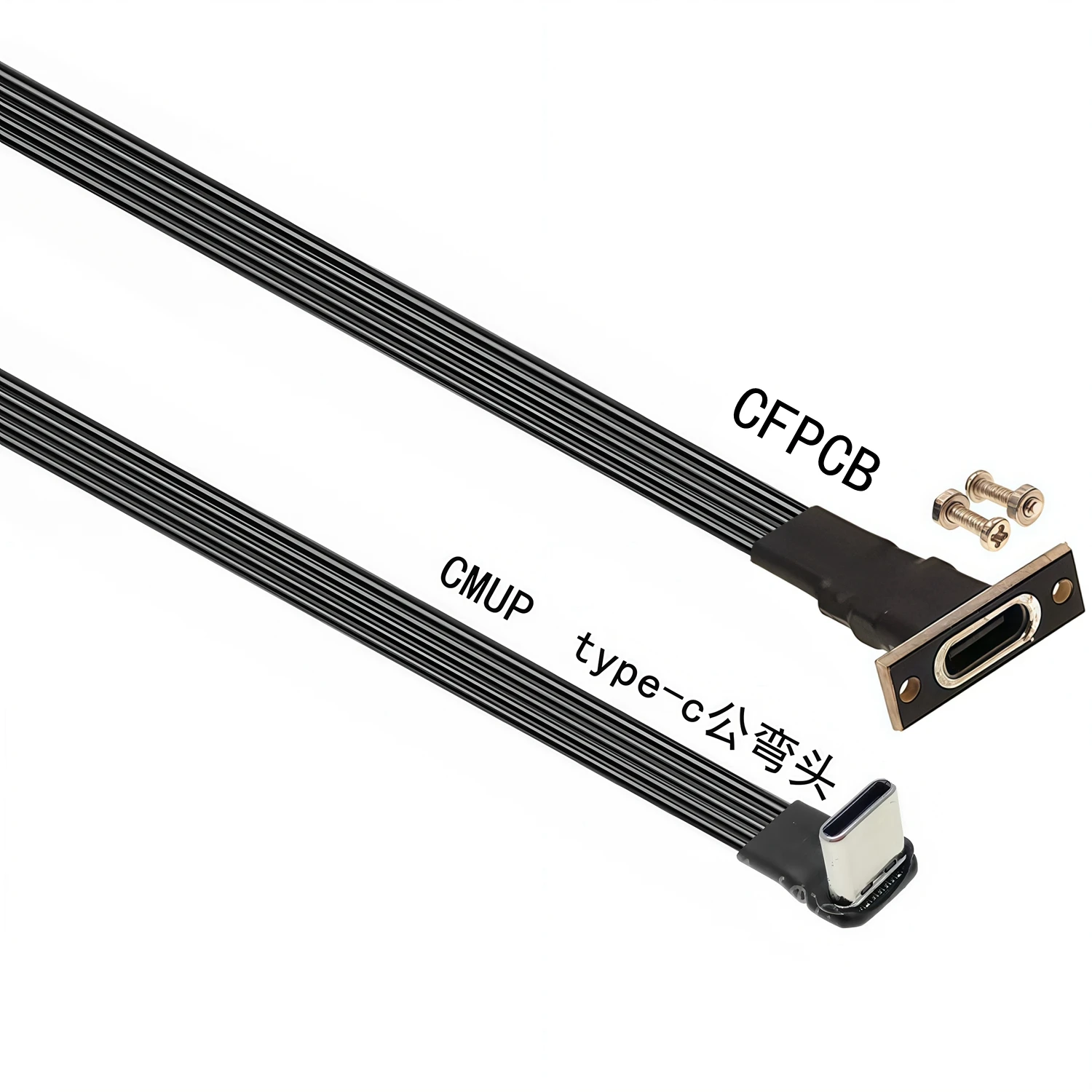 USB 2.0 Typ C auf Typ C Verlängerungskabel 90 ° Adapter FPC FPV Band Flach USB C Kabel 2A 5CM-100CM
