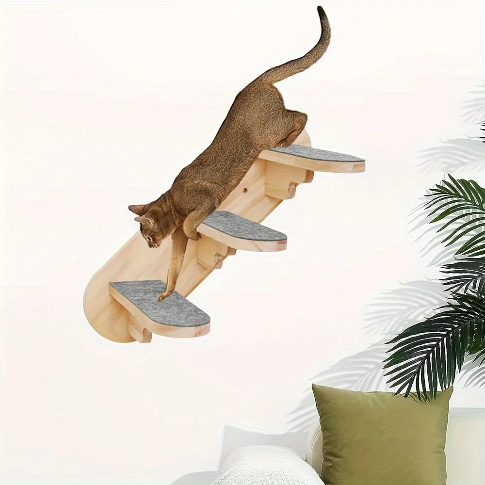 سرير قطة قابل للإزالة وقابل للغسل مع سلم ، أرجوحة مريحة ، حصيرة الحيوانات الأليفة ، لوازم متينة ، مجموعة تسلق الجدار