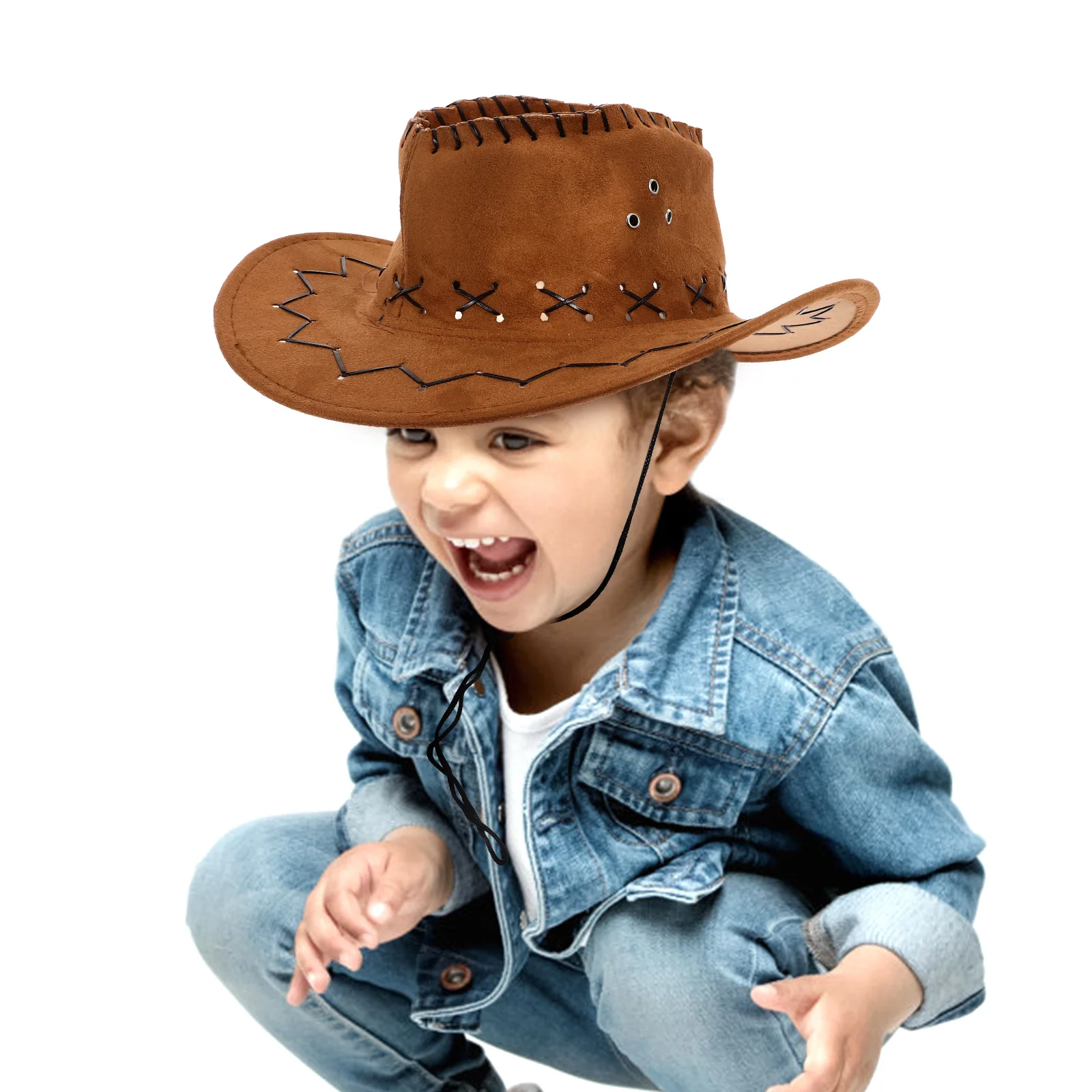 

Children's Cowboy Hat Unisex Cowgirl Party Decorations Western Kids Hat Baby Chick Design Lightweight Sturdy