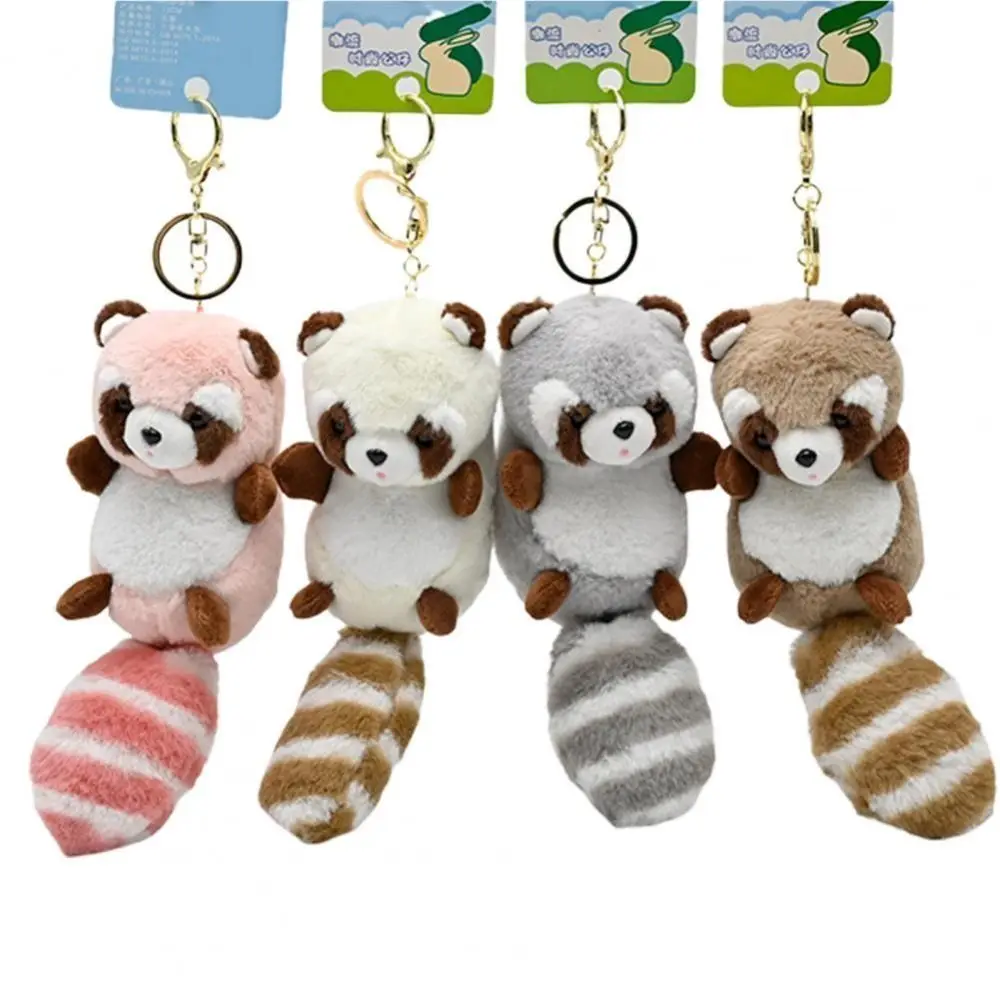 

Exquisite Backpack Pendant Bag Accessories Raccoon Plush Pendant Stuffed Animal Toys Plush Keychain Raccoon Plush Keychain