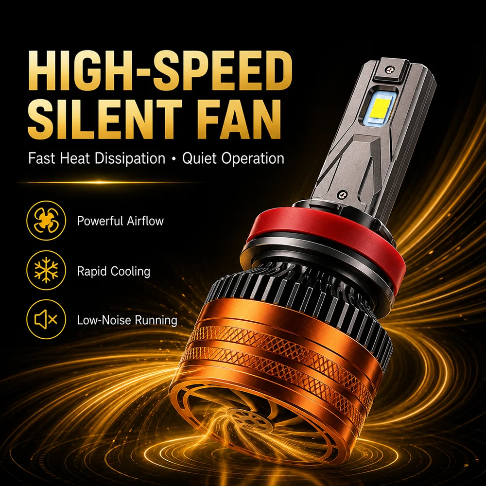 AILEO 2PCS H11 LED H8 H9 H11 LED Headlight Bulb CANBUS 100W 40000LM 6000K Car Headlight Bulbs