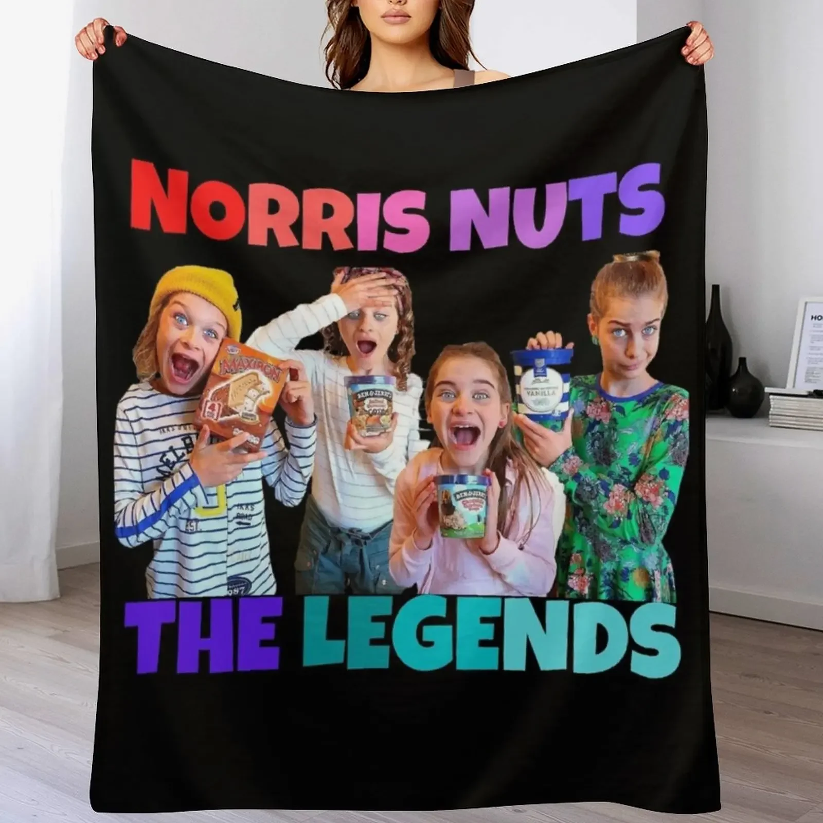 

Norris Nuts.- The Legends Merch Throw Blanket Spring Fall Cozy Throw Blanket for Couch