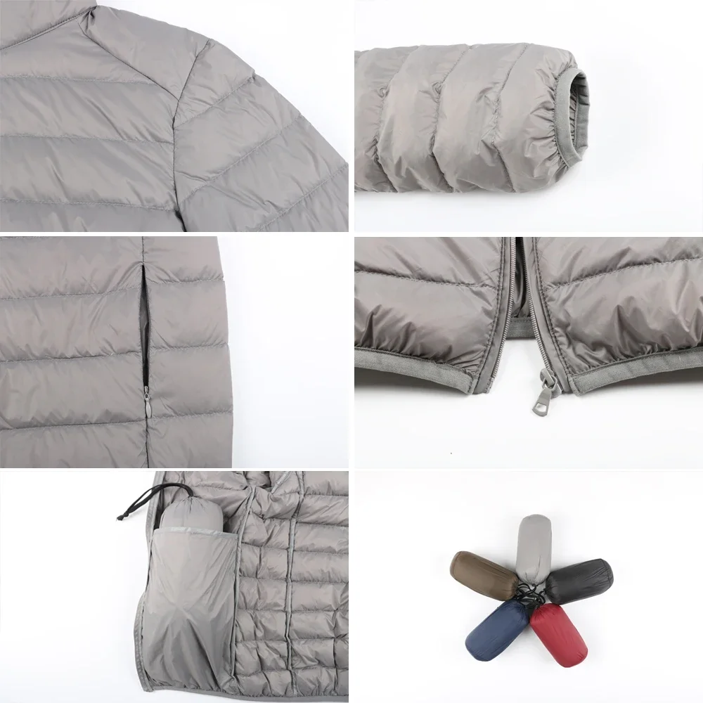 Men's Down Jacket Ultra Light Down Jacket Men Windbreaker Feather Jacket Man Lightweight Portable Warm Coat
