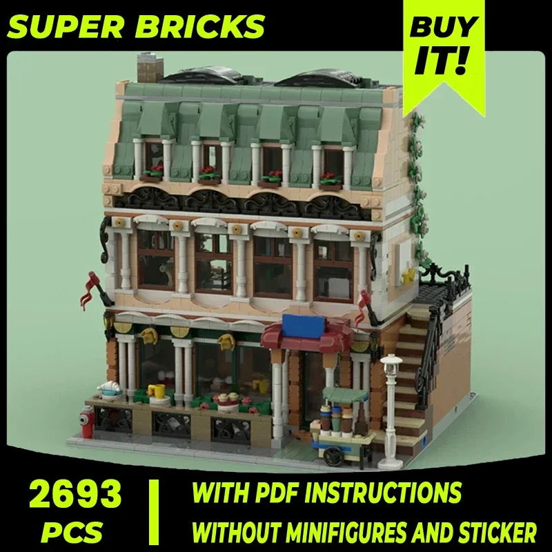 Moc Gebouw Bakstenen Street View Model El Cubo Fine Art Cafe Technologie Modulaire Blokken Geschenken Kerstspeelgoed Diy Sets Assemblage