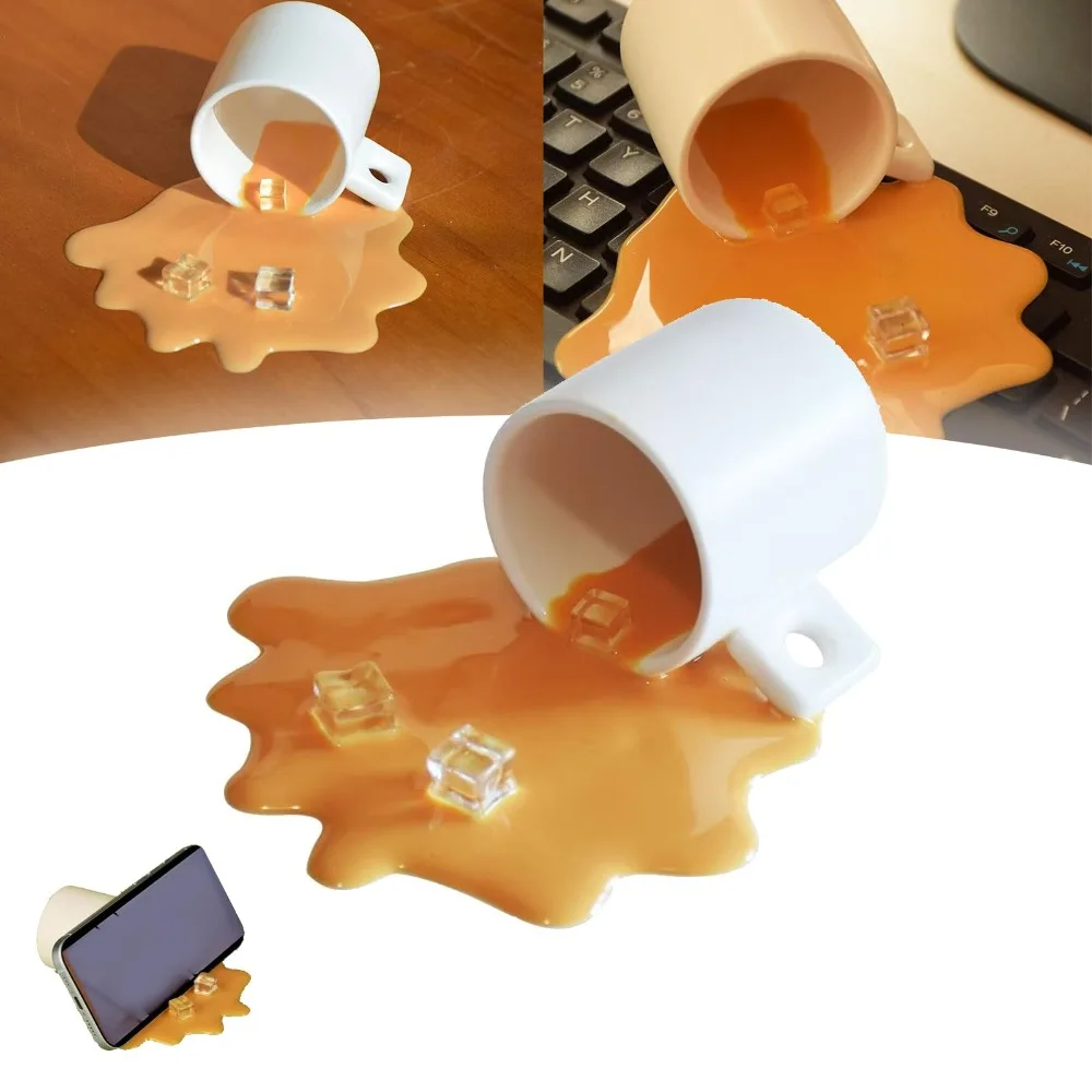 

Держатель для мобильного телефона с рассеиванием тепла, противоскользящая настольная подставка для напитков, реалистичный амортизирующий дизайн, игрушки для розыгрышей