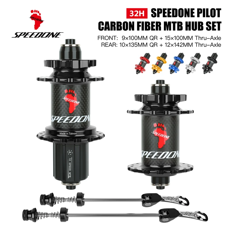 SPEEDONE Pilot Carbon Fiber Hub 32H 120 Click QR TA Lightweight