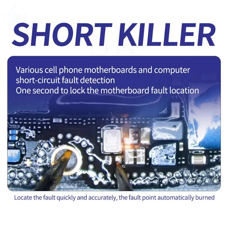Imagem -06 - Ferramenta de Reparo de Detecção de Curto Circuito Pulso Soldagem Curto Assassino com Bateria 10000mah Mecânico ws One Phone Pcb Board