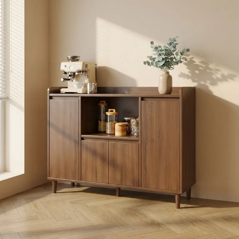 Hot Selling Side Cabinet with Open Storage Shelves, Large-Capacity Eco-Friendly Design for Dining Room & Living Room