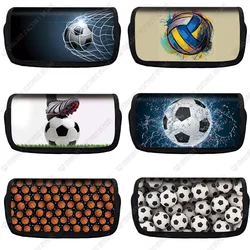 Soccerly / Footbally Print Cosmetic Cases Pencil Bag Boys School Bags Kids basketball Pencil Box Case Children Stationary Bags