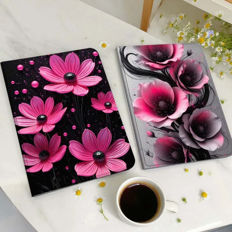 

Cartoon Pink Flower Decor Gift Tablet Case For Huawei Honor MatePad MediaPad Air 5 6 7 11 V6 V7 V8 V9 X9 X8 T10 T10s C5e T5